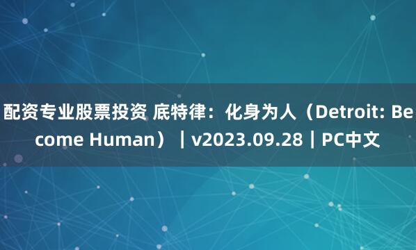 配资专业股票投资 底特律：化身为人（Detroit: Become Human）｜v2023.09.28｜PC中文